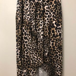 COPY - Abercrombie leopard wrap midi skirt